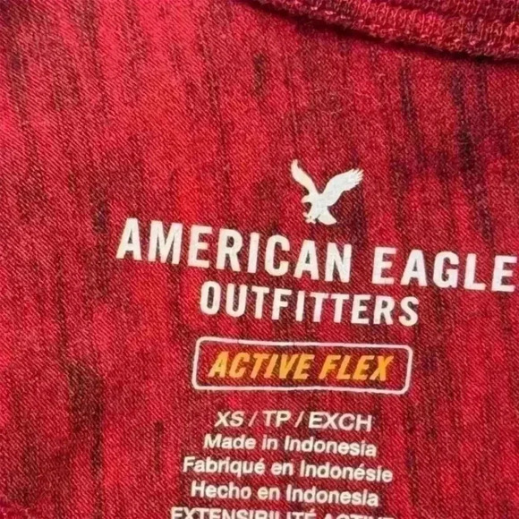 American Eagle Men's XS Gray Henley Shirt Colorblock Active Flex - Picture 4 of 4